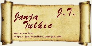Janja Tulkić vizit kartica